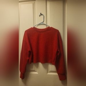 Red Shein Crop Top Sweater